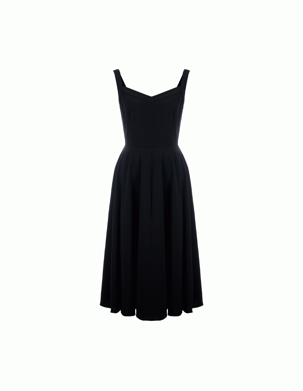 [SAMPLE] V Flare Black Dress